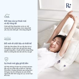 Thumbnail Gối Mây Ru9, Chất Liệu Microfiber 3D Tân Tiến, Đặc Biệt Chống Thấm, Nâng Đỡ Cổ - Ôm Trọn Đầu Giúp Ngủ Ngon, 2 Kích Thước 4