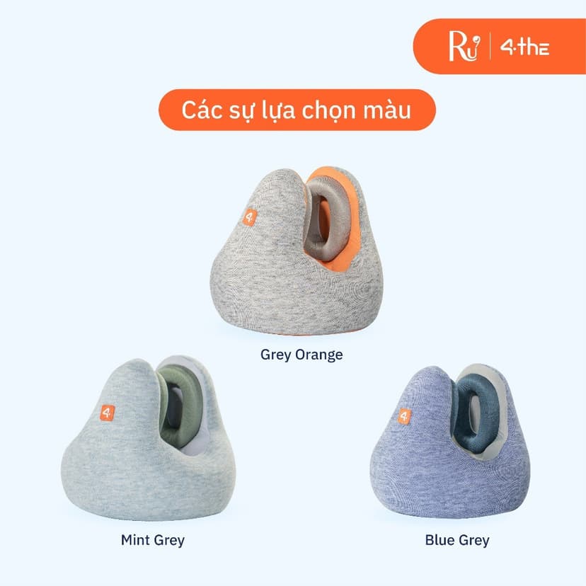 Ảnh Gối Cổ Giảm Âm 4The - Noise Cancelling Pillow | Gối Cổ Du Lịch Cao Cấp Thoải Mái | 3 Màu Sắc 2