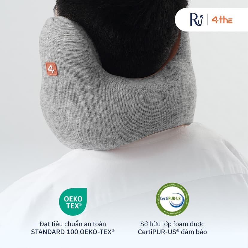 Ảnh Gối Cổ Giảm Âm 4The - Noise Cancelling Pillow | Gối Cổ Du Lịch Cao Cấp Thoải Mái | 3 Màu Sắc 1