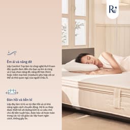 Thumbnail Nệm Hybrid Ru9 25cm | Công Nghệ Mới Kết Hợp Túi Lò Xo Và Foam | 4 Kích Thước | Tùy Chọn Độ Êm 4