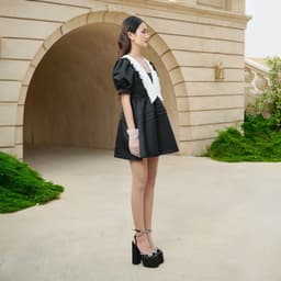 Thumbnail DOTTIE - Đầm tay phồng phối lá cổ - D0571 2