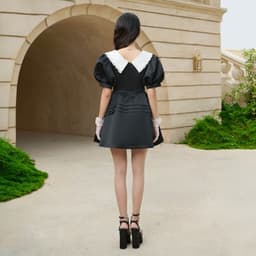 Thumbnail DOTTIE - Đầm tay phồng phối lá cổ - D0571 3