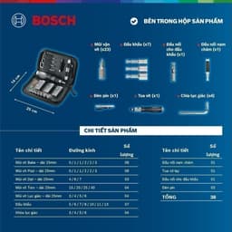 Thumbnail Bộ tua vít đa năng Bosch 38 món 2
