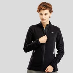 Thumbnail Áo khoác nỉ hiking vùng núi mh120 cho nữ đen DECATHLON quechua mã 8505621 1