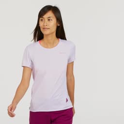 Thumbnail Áo thun leo núi dã ngoại nữ MH100 trắng DECATHLON Quechua 8502216 3