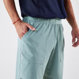 Thumbnail Quần short tennis, pickleball nam thoáng khí - Dry xanh lá xám Decathlon ARTENGO mã 8857306 3
