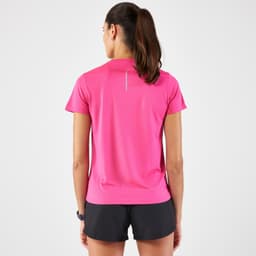 Thumbnail Áo thun chạy bộ nữ thoáng khí kiprun hồng neon Decathlon KALENJI mã 8817406 4