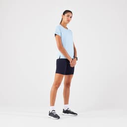 Thumbnail Áo thun chạy bộ nữ thoáng khí run 500 xanh da trời Decathlon KIPRUN mã 8831476 1