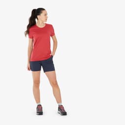 Thumbnail Áo thun leo núi dã ngoại nữ mh100 hồng Decathlon QUECHUA mã 8786497 2