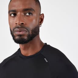 Thumbnail Áo thun chạy bộ nam không đường may run 500 comfort đen Decathlon KIPRUN mã 8861685 3