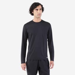 Thumbnail Áo thun chạy bộ nam chống tia UV Run Dry 500 đen Decathlon KIPRUN 8817439 1