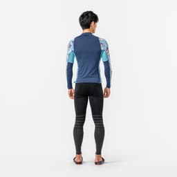 Thumbnail Quần legging lướt sóng chống tia cực tím 100 cho nam DECATHLON Xanh xám 3