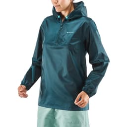 Thumbnail Áo mưa, áo khoác chống thấm nh100 raincut zip nữ DECATHLON màu ngọc lam mã sản phẩm 8549506 3