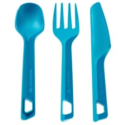 Thumbnail Bộ 3 dao muỗng nĩa nhựa DECATHLON quechua cho cắm trại leo núi dã ngoại màu xanh dương mã 8386030 1