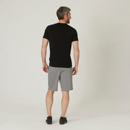 Thumbnail Áo thun tập gym fitness nam DECATHLON DOMYOS cotton có dãn màu đen 8543989 3