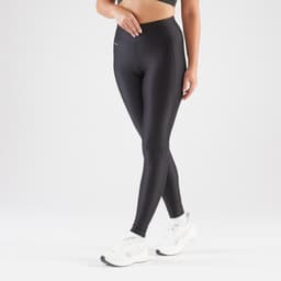 Thumbnail Quần bó dài chạy bộ nữ run dry màu đen DECATHLON kalenji 8552231 4