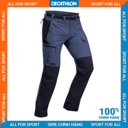 Thumbnail Quần dài trekking nam dày 500 màu xanh lam DECATHLON forclaz 8605569 1