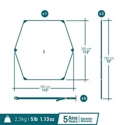 Thumbnail Bạt che cắm trại đa năng fresh DECATHLON quechua mã sản phẩm 8572388 1