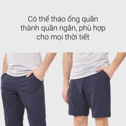 Thumbnail Quần leo núi dã ngoại tháo ống mh150 cho nam xanh đậm quechua mã 8652204 1