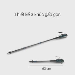 Thumbnail Gậy leo núi dã ngoại chống sốc forclaz 500 xám xanh dương DECATHLON forclaz mã 8379457 1