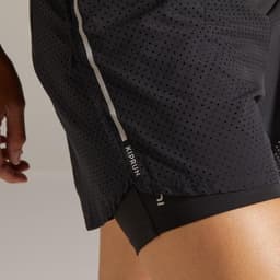 Thumbnail Quần short chạy bộ 2 trong 1 kiprun cho nữ đen DECATHLON kiprun mã 8577540 4