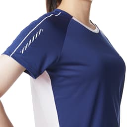 Thumbnail Áo thun cầu lông thông thoáng 530 cho nữ xanh dương hồng DECATHLON perfly mã 8650145 2