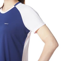 Thumbnail Áo thun cầu lông thông thoáng 530 cho nữ xanh dương hồng DECATHLON perfly mã 8650145 4