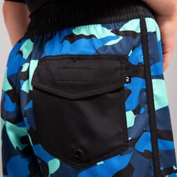 Thumbnail Quần short lướt sóng 500 cho bé trai xanh dương rằn ri DECATHLON olaian mã 8670255 4
