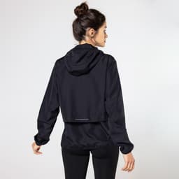 Thumbnail Áo khoác gió chạy bộ nữ run 100 đen Decathlon KALENJI mã 8817239 2