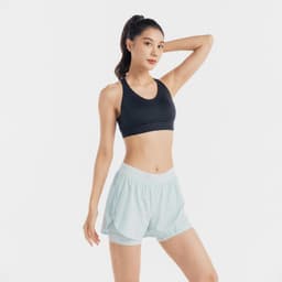 Thumbnail Áo bra fitness nâng đỡ tốt 900 cho nữ đen trơn DECATHLON DOMYOS mã 8589403 2