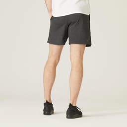 Thumbnail Quần short tập fitness 100 cho nam xám đậm DECATHLON DOMYOS mã 8601427 1