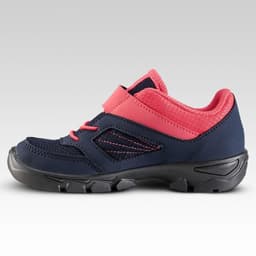 Thumbnail Giày leo núi dã ngoại cổ thấp có quai dán mh100 cho trẻ em xanh hồng DECATHLON quechua mã 8576133 1