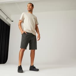 Thumbnail Quần short tập fitness cotton có túi 520 cho nam xanh rêu DECATHLON DOMYOS mã 8640472 2