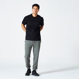 Thumbnail Áo thun tập fitness essentials 500 cho nam đen DECATHLON DOMYOS mã 8773497 2