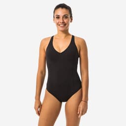 Thumbnail Đồ bơi một mảnh nữ tính pearl cho nữ đen DECATHLON NABAIJI mã 8555131 1