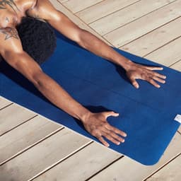 Thumbnail Khăn trải tập yoga không trơn xám xanh dương DECATHLON kimjaly mã 8576776 1