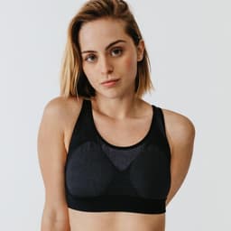Thumbnail Áo bra thể thao nâng đỡ trung bình first cho nữ đen DECATHLON kalenji mã 8772915 2