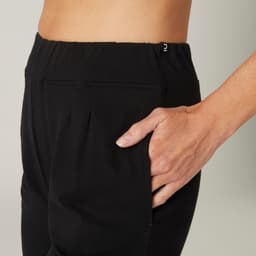 Thumbnail Quần legging lửng tập fitness cotton fit+ cho nữ đen DECATHLON DOMYOS mã 8645741 4