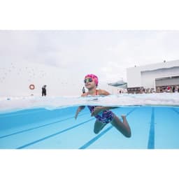 Thumbnail Kính bơi xbase 100 print cỡ s cam xanh dương DECATHLON NABAIJI mã 8501800 2