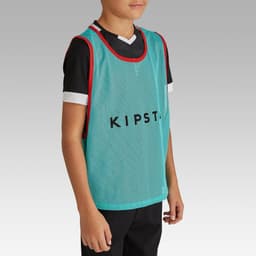 Thumbnail Áo bib thể thao tập luyện cho trẻ em  DECATHLON kipsta 2 màu vàng, cam và xanh 2