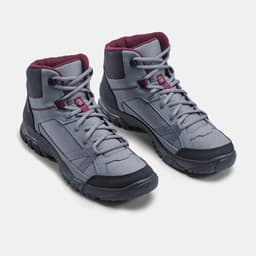 Thumbnail Giày leo núi hiking nh100 cho nữ xám DECATHLON quechua mã 8649282 2