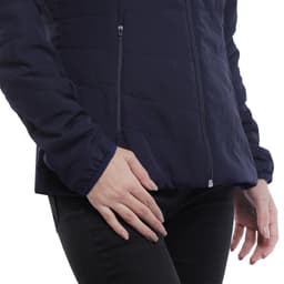 Thumbnail Áo khoác trekking có đệm lót trek 50 cho nữ xanh navy DECATHLON forclaz mã 8357148 4