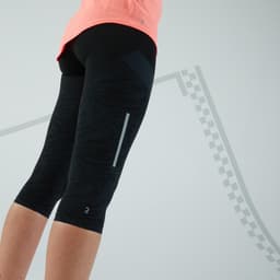 Thumbnail Quần lửng chạy bộ không đường may DECATHLON cho nữ đen mã 8771091 4