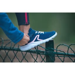 Thumbnail Giày đi bộ thể dục DECATHLON soft 140 fresh cho trẻ em xanh navy san hô newfeel mã 8381463 2