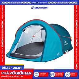 Thumbnail Lều cắm trại 2 Seconds cho 2 người xanh dương DECATHLON QUECHUA mã 8492461 1