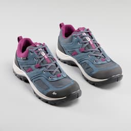 Thumbnail Giày leo núi chống thấm mh100 cho nữ xanh dương mận chín DECATHLON quechua mã 8595670 4