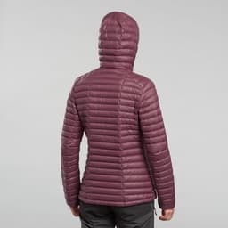 Thumbnail Áo khoác trekking lông vũ trek 100 cho nữ đỏ tím DECATHLON forclaz mã 8587262 3