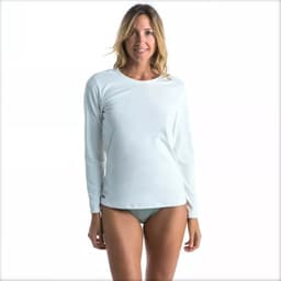 Thumbnail Áo thun dài tay lướt sóng chống tia uv cho nữ xám xanh DECATHLON olaian mã 8648128 1