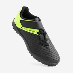 Thumbnail Giày bóng đá sân cỏ nhân tạo 100 easy tf cho trẻ em đen vàng DECATHLON kipsta mã 8668806 3