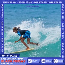 Thumbnail Áo thun lướt sóng chống tia uv 500 cho bé trai xanh dương DECATHLON olaian mã 8677737 1